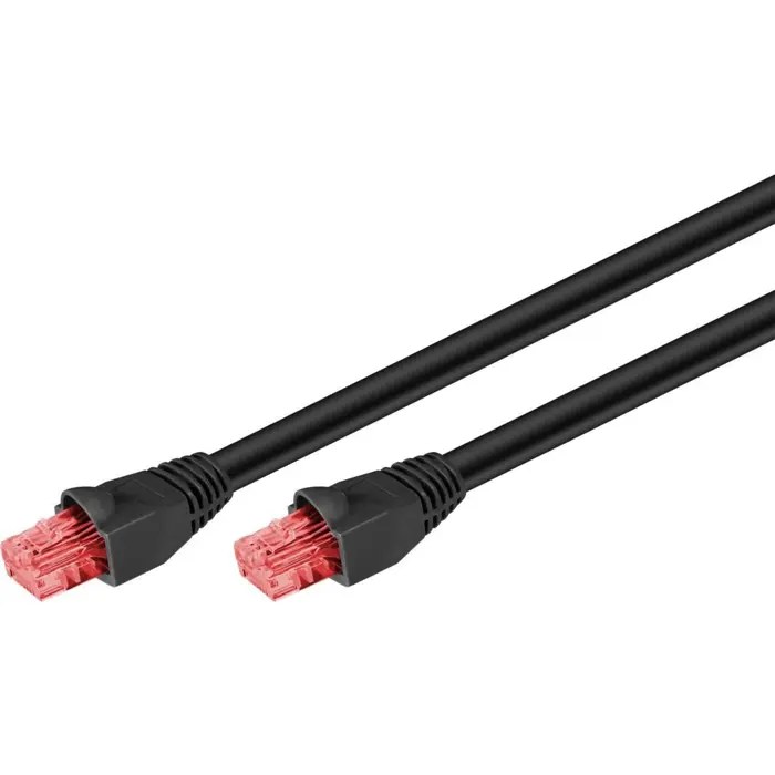 goobay CAT.6 outdoor patch cable U/UTP (black, 10 meters)
