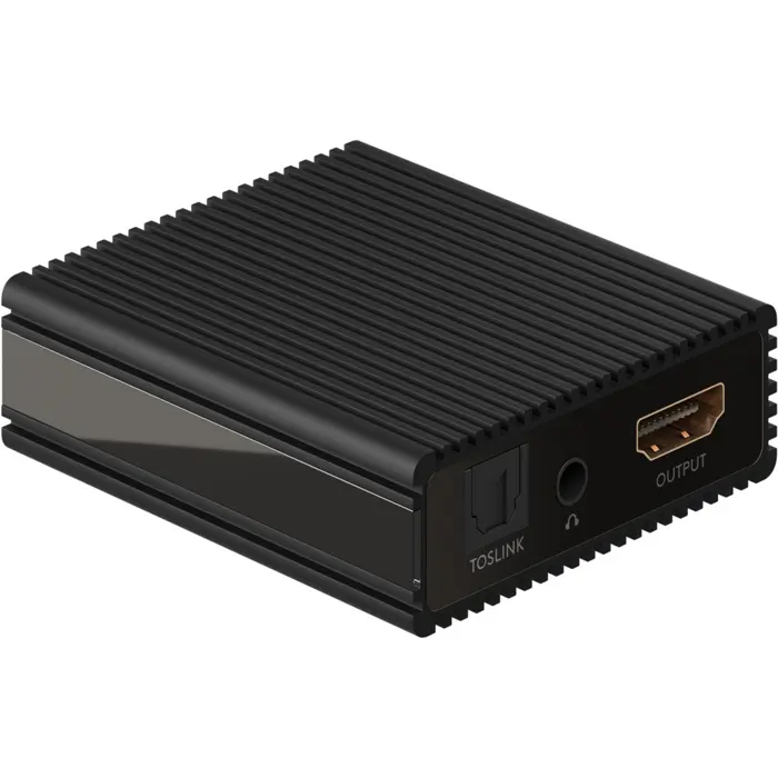goobay HDMI audio extractor 4K @ 60 Hz, HDMI splitter (black)
