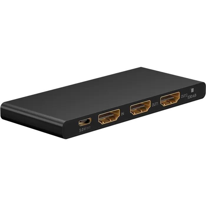 goobay HDMI Splitter 1 to 2 (4K @ 60Hz) (black)