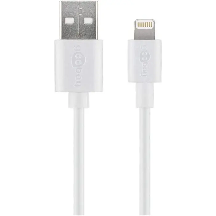 goobay Lightning - USB charging and synchronization cable (white, 50cm)