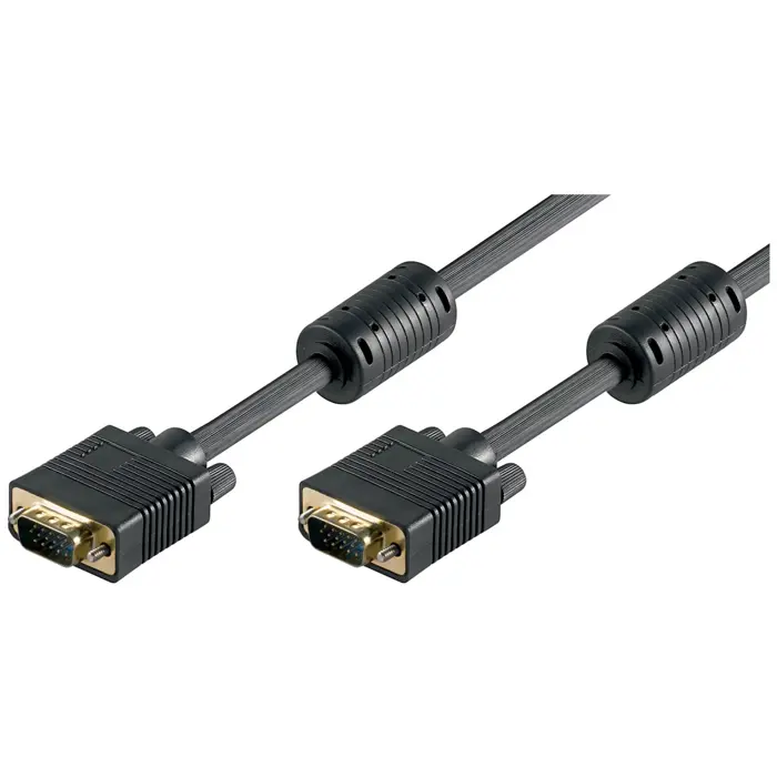 goobay MonitorCable with 15-poligen HD-Plugn, Cable black, 2 meters