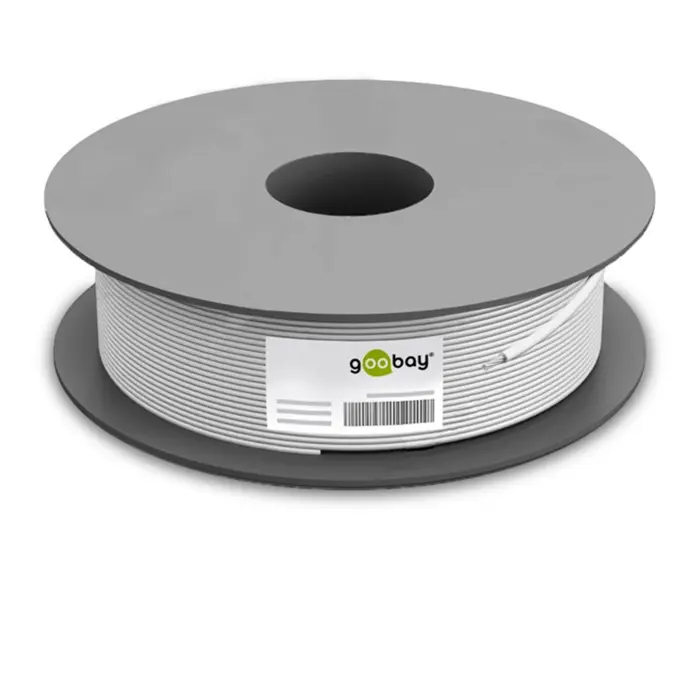 goobay network cable Cat.6, U/UTP (grey, 100 meters, flexible)