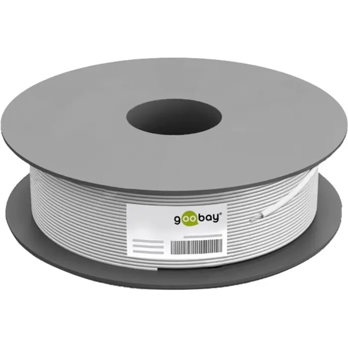 Goobay network cable Cat.6, U/UTP (white, 100 meters)