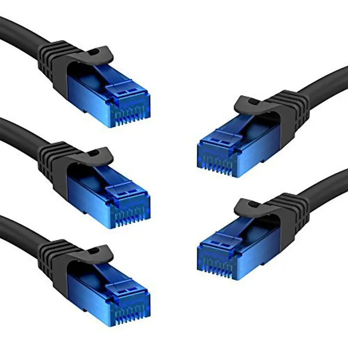 goobay Patch cable Cat6 U/UTP flat black 5,0m
