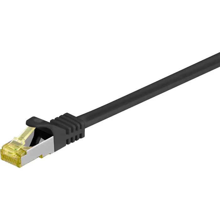 Goobay patch cable RJ-45 SFTP, with Cat 7 raw cable (black, 10 meters, 500 MHz)