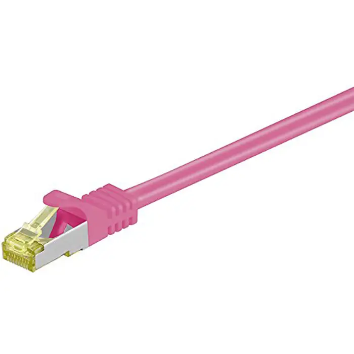goobay Patch cable SFTP m.Cat7 pink 5,00m - LSZH, Magenta