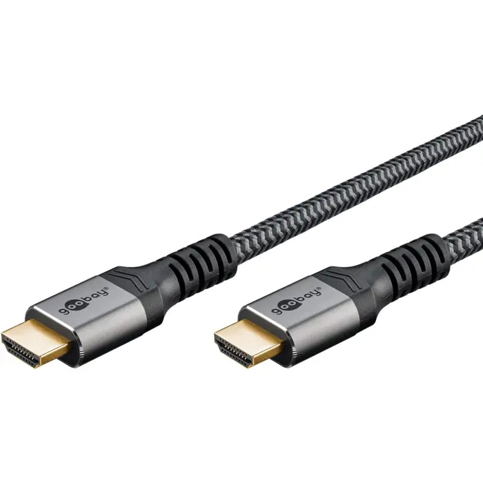 goobay Plus Ultra High-Speed HDMI Cable, 8K @ 60Hz (gray, 5 meters)