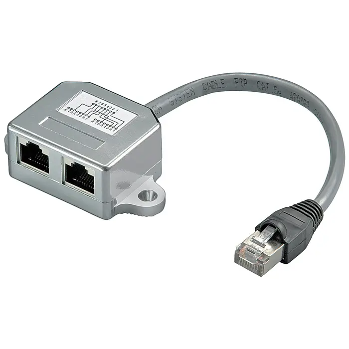 goobay RJ45 T-Adapter CAT5 St->2xBu