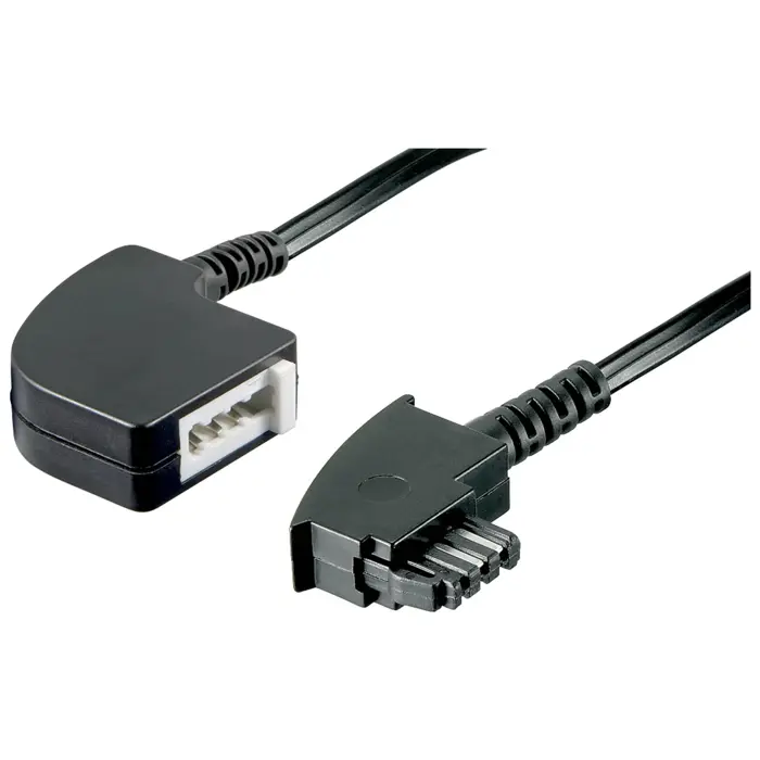 goobay TAE-F extension cable 4-pin 10m bl