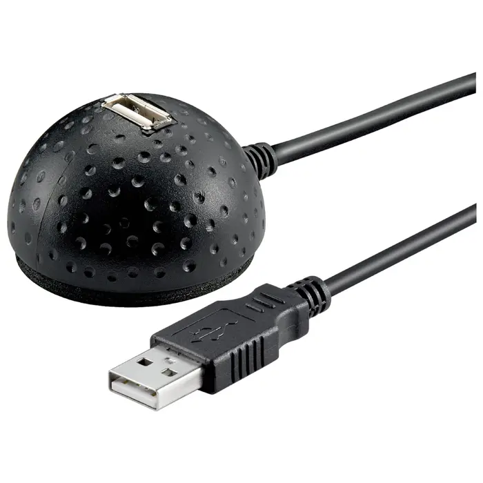 goobay USB 2.0 Desktop 1-Port, Cable black, 1,5 Meter