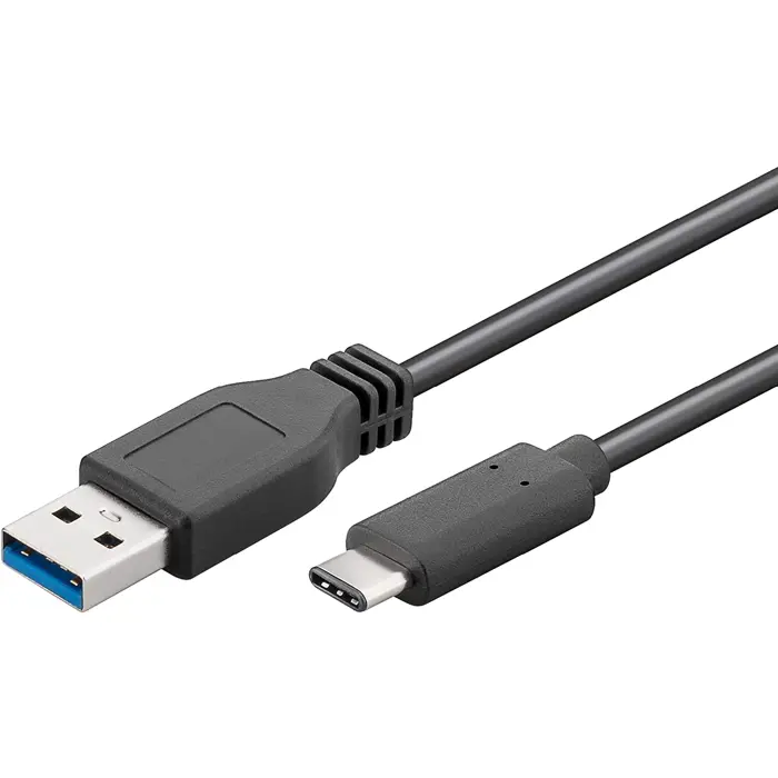 goobay USB-A 3.0 plug > USB-C plug reversible, cable (black, 3 meters)