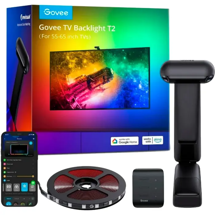 Govee Envisual TV Backlight T2, LED Strip (for 55”- 65” TVs, 3.6 meters)