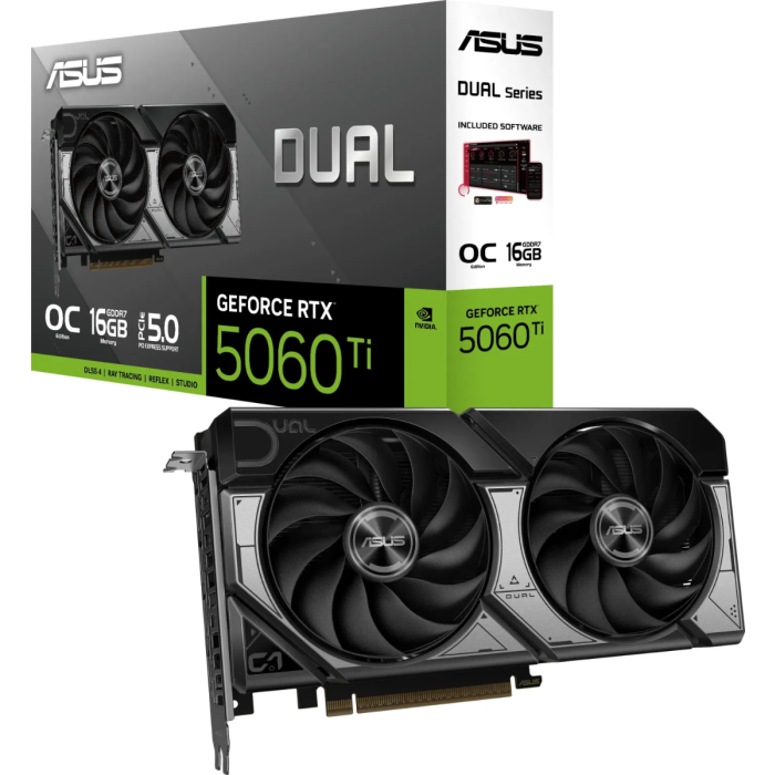 Grafična kartica ASUS Dual GeForce RTX 5060 Ti OC, 16GB GDDR7, PCI-E 5.0