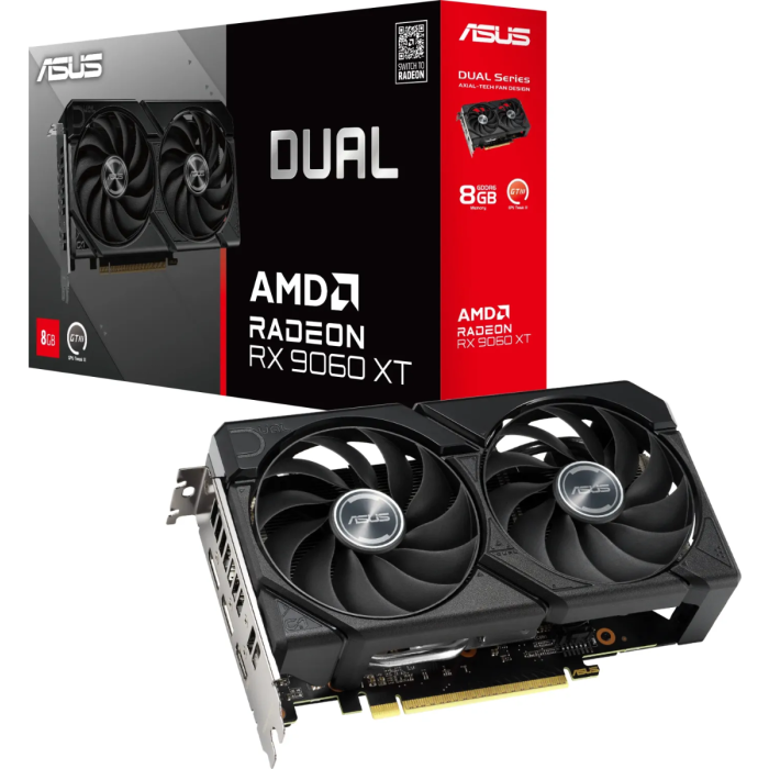 Grafična kartica ASUS Dual Radeon RX 9060 XT OC, 8GB GDDR6, PCI-E 5.0