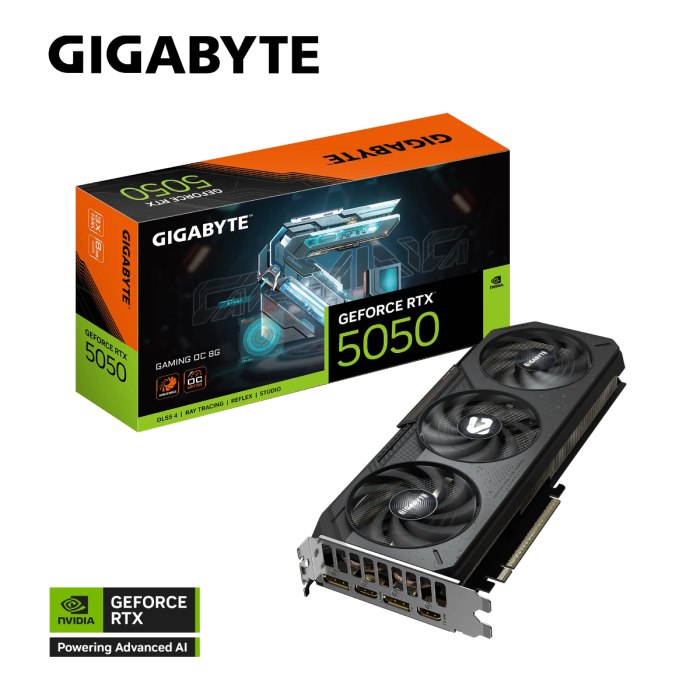 Grafična kartica GIGABYTE GeForce RTX 5050 Gaming OC 8G, 8GB GDDR6, PCI-E 5.0