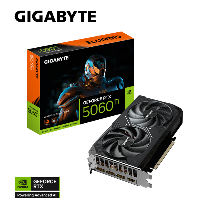 Grafična kartica GIGABYTE GeForce RTX 5060 Ti Windforce MAX OC 8G, 8GB GDDR7, PCI-E 5.0