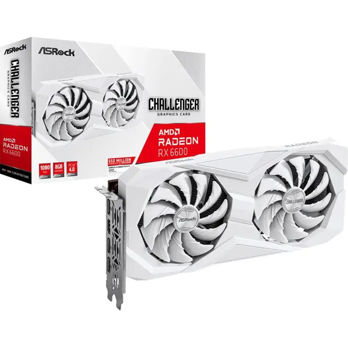 Graphics Card Asrock RX 6600 Challenger White 8G retail