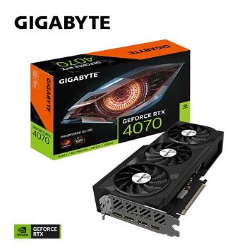 Graphics card GIGABYTE GeForce RTX 4070 WINDFORCE OC 12G, 12GB GDDR6X, PCI-E 4.0