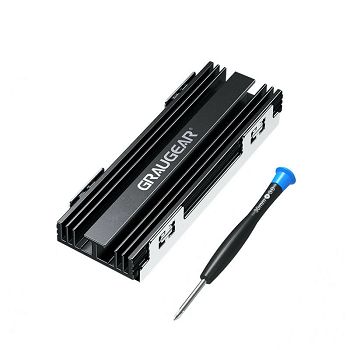 Graugear M.2 NVMe SSD Kühler für PlayStation 5 Speichererweiterung, 2x Wärmeleitpads G-PS5HS02