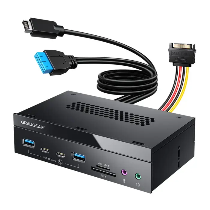 graugear-multi-frontblende-mit-usb-hub-und-kartenleser-g-mp0-12998-zucr-109-ck.webp