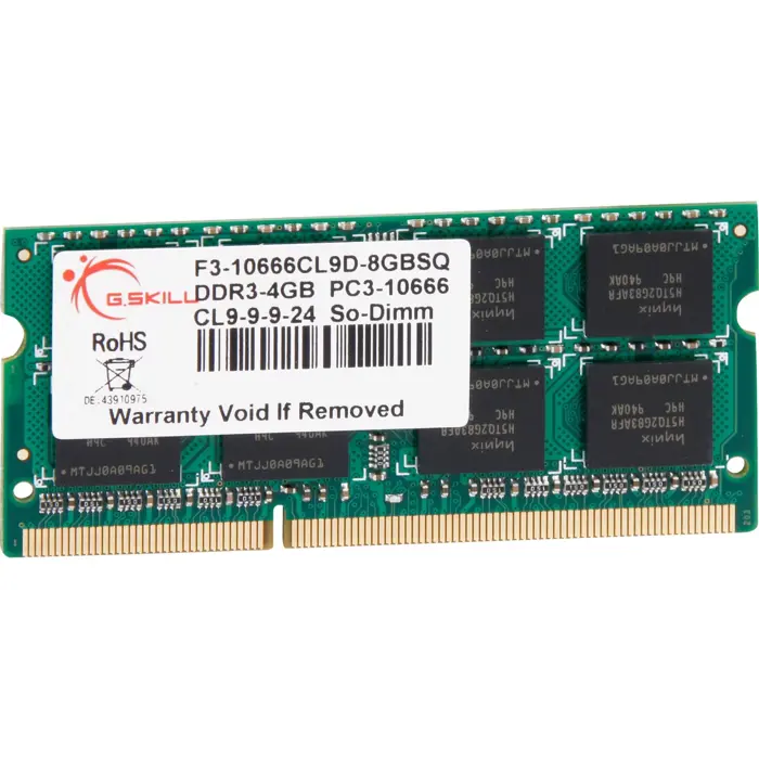 G.Skill DDR3 SO-DIMM 4GB 1066-777 SQ