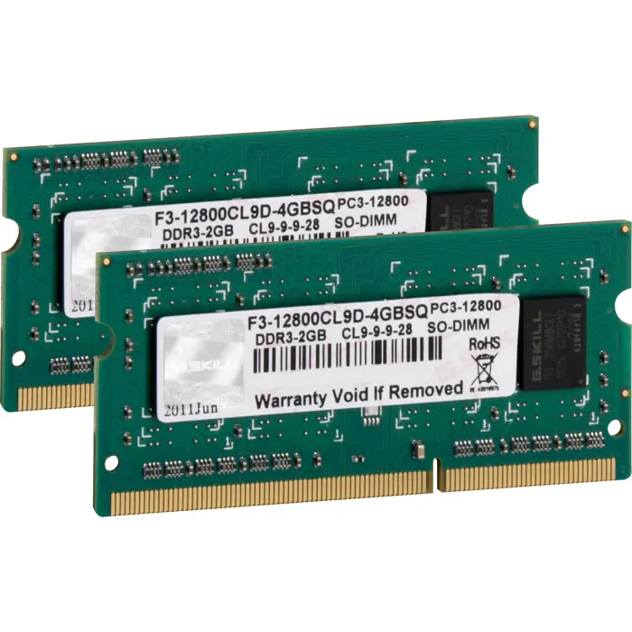 G.Skill DDR3 SO-DIMM 4GB 1600-999 SQ Dual