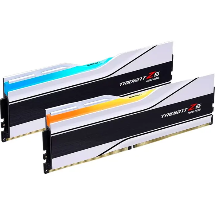 G.Skill DDR5 - 32GB - 6400 - CL - 32 (2x 16 GB) dual kit, RAM (white, F5-6400J3239G16GX2-TZ5NRW, Trident Z5 NEO RGB, AMD EXPO)