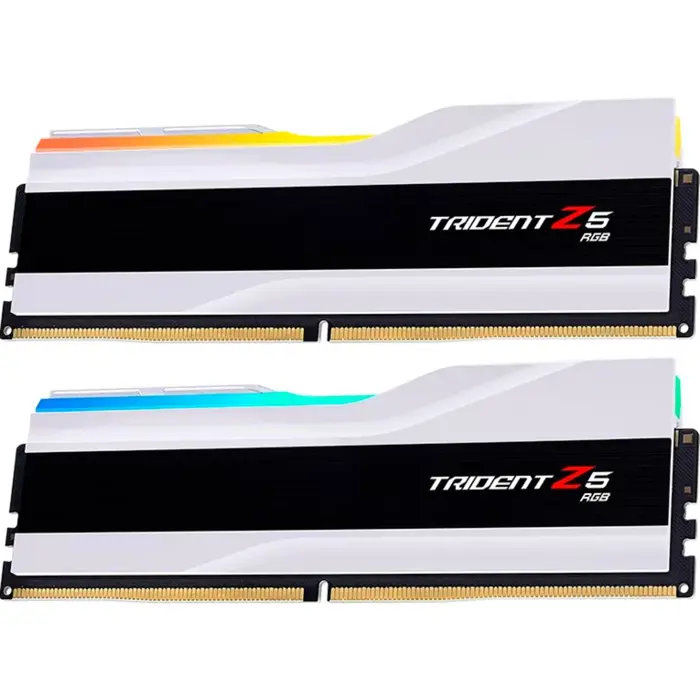 G.Skill DDR5 - 32GB - 6400 - CL - 32 (2x 16 GB) dual kit, RAM (white, F5-6400J3239G16GX2-TZ5RW, Trident Z5 RGB, INTEL XMP)