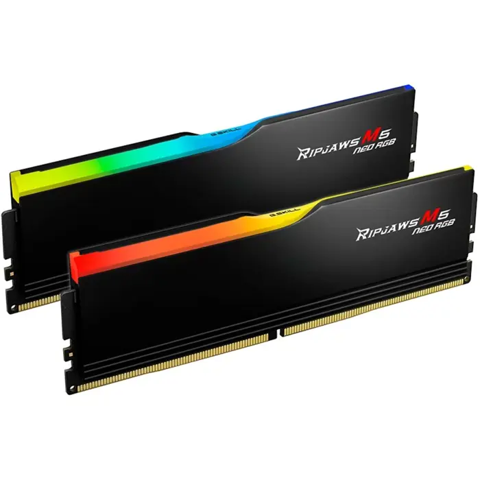G.Skill DDR5 - 64GB - 6000 - CL - 28 (2x 32 GB) Dual Kit, RAM Black, F5-6000J2836G32GX2-RM5NRK, Ripjaws M5 Neo, AMD EXPO