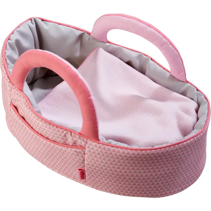 HABA doll carrier bag pink, doll accessories (pink/grey)