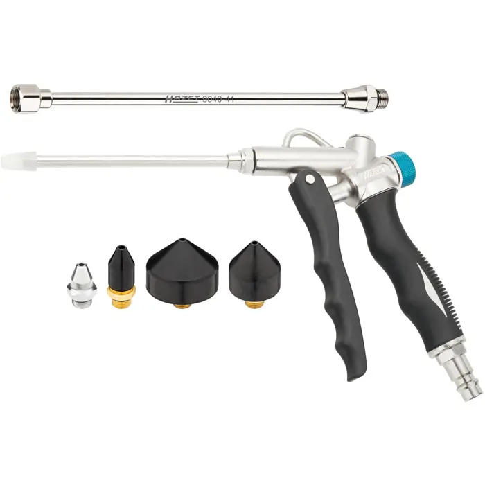 Hazet blow-out gun with cone set 9040-4/6, blow-out tool 6-piece