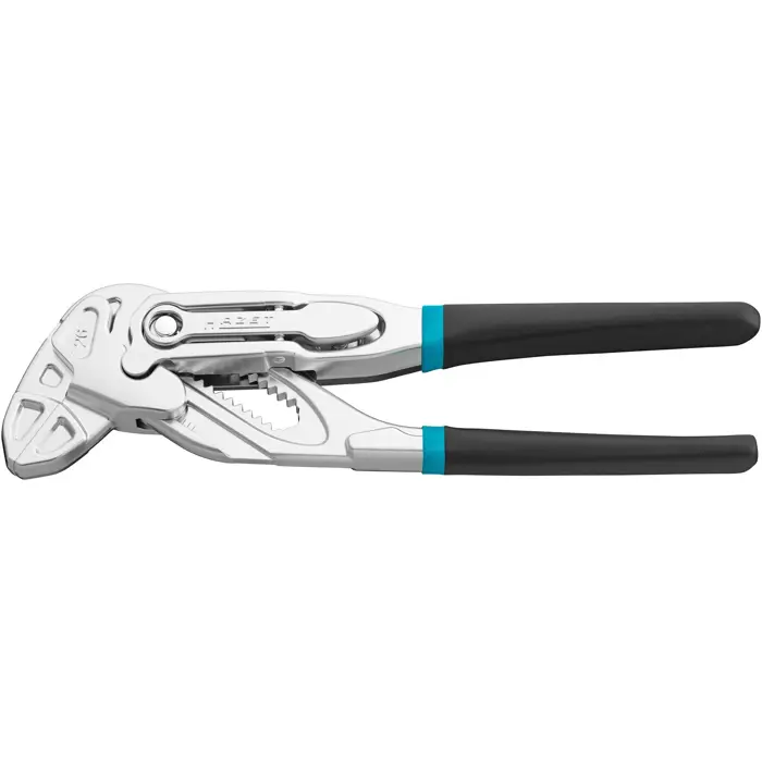 Hazet pliers wrench 762-12 (black/blue, 125mm, quick adjustment tip/step)