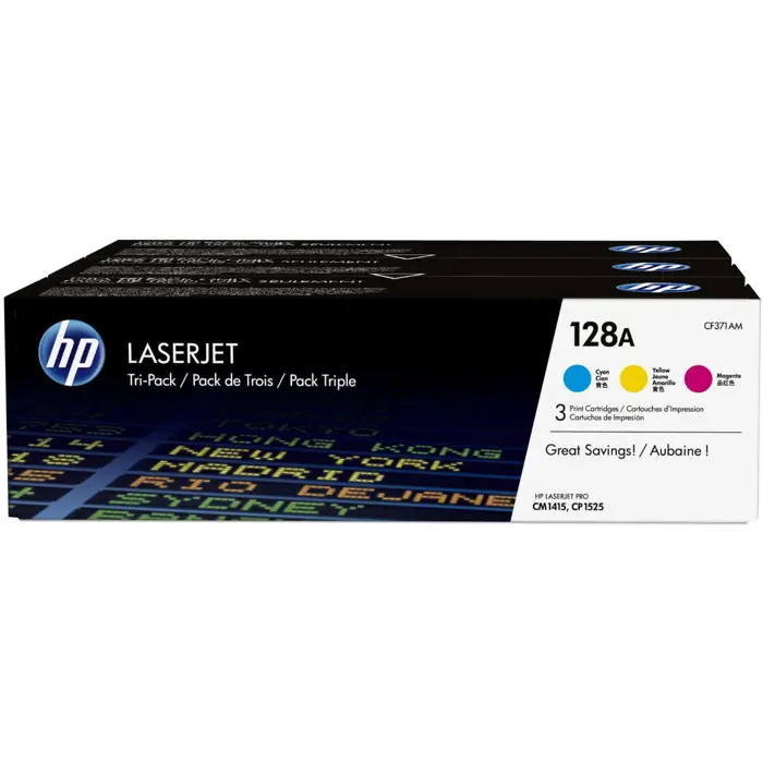 Hewlett-Packard Toner 128A Tri-Pack CF371AM