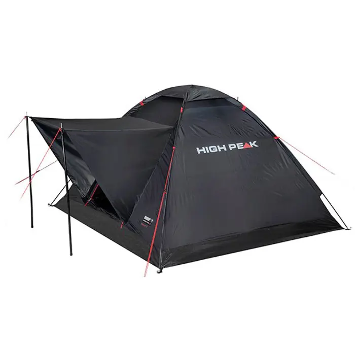 High Peak Beaver 3 Black, Red Pyramid tent 10320