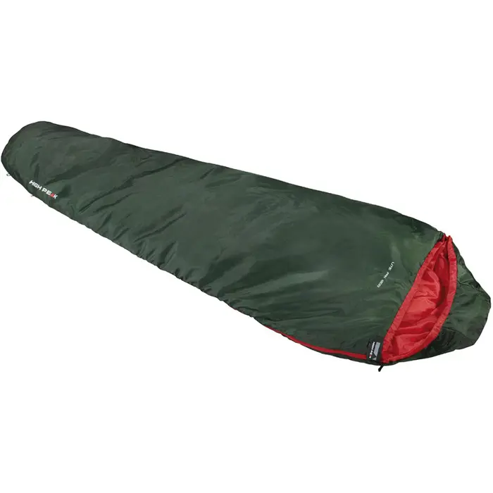 High Peak Lite Pak 1200 Mummy sleeping bag Polyester Green, Red