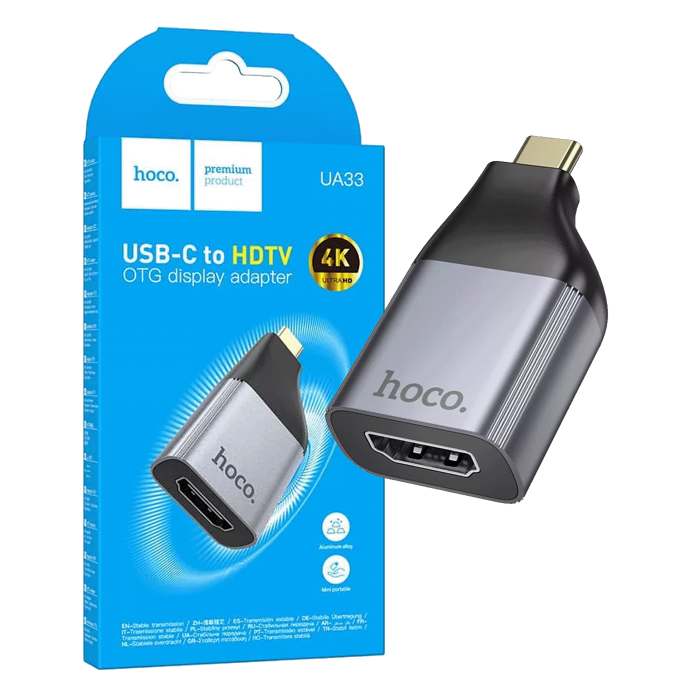 hoco. Adapter USB type C na HDMI, 4K - UA33