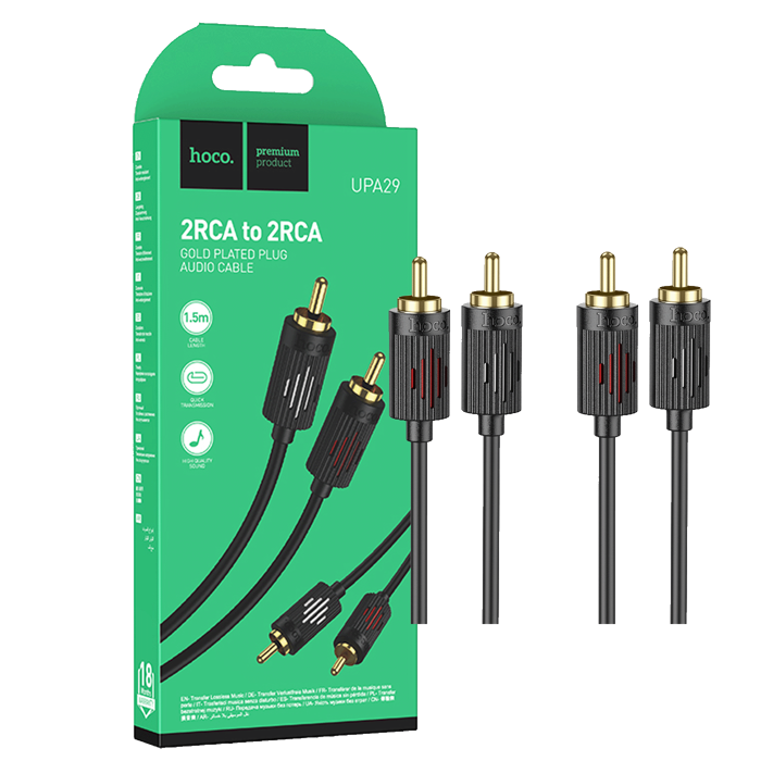 hoco. Audio kabl 2 x RCA, dužina 1.5 met. - UPA29