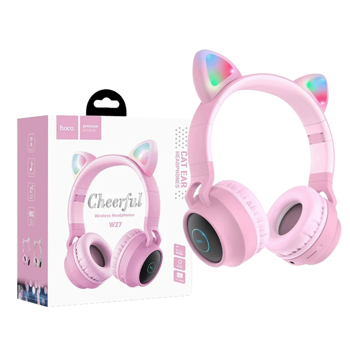 hoco. Slušalice bežične, Bluetooth - W27 Cat Ear Pink