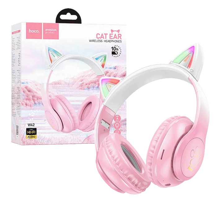 hoco. Slušalice bežične sa mikrofonom, Bluetooth - W42 Cat Ears, Cherry Blossom