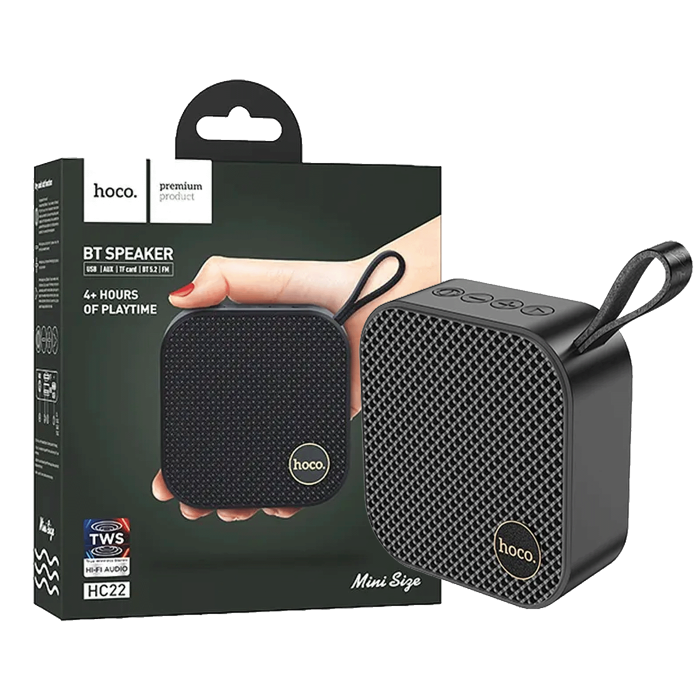 hoco. Zvučnik bežični, Bluetooth, 1200 mAh, 5W - HC22, Crni