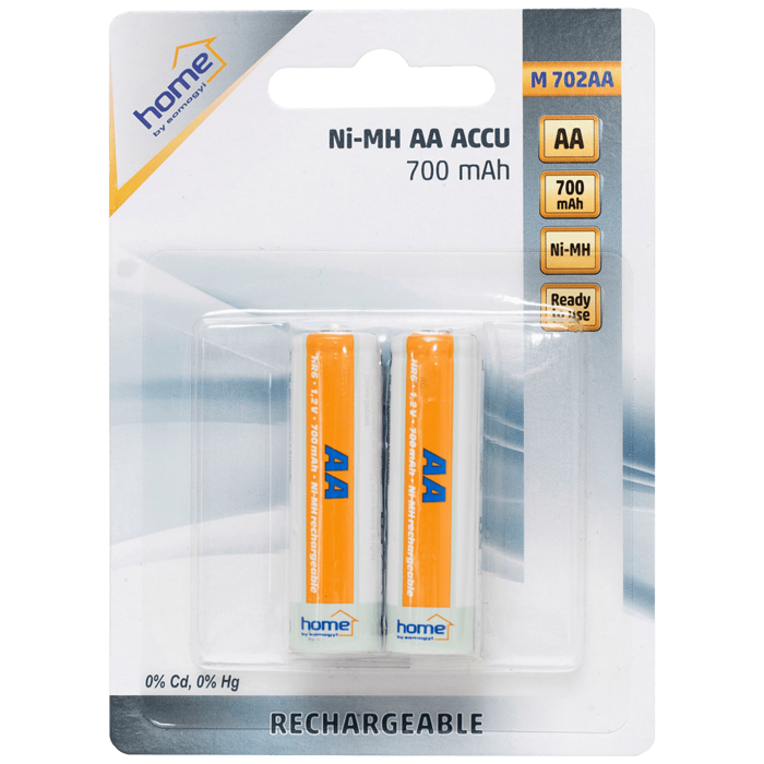 home Baterija punjiva AA, 700mAh, NiMh, blister 2 kom - M 702AA/2