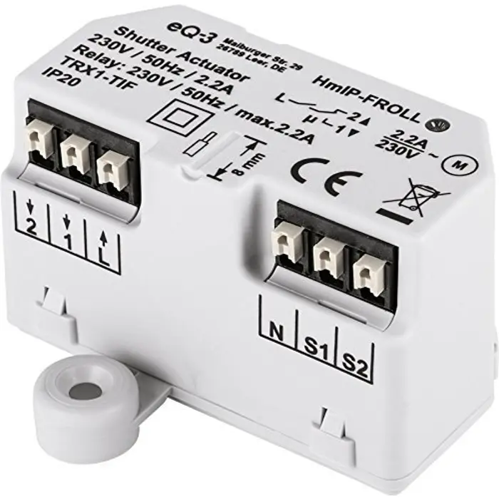 Homematic IP roller shutter actuator concealed, switch