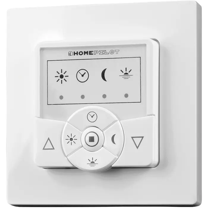 HOMEPILOT timer classic smart (white, for roller shutter motors, 2in1: button and receiver in one device)