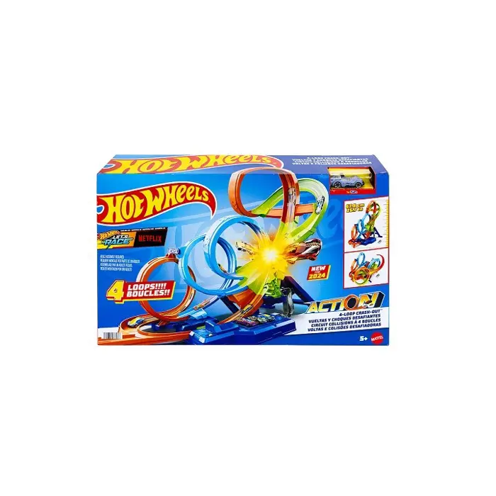Hot Wheels 4-Loop Crash-Out Track Set