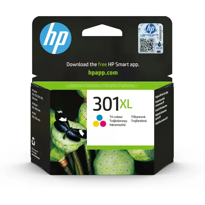 HP 301XL Ink Color Cartridge CYM CH564EE