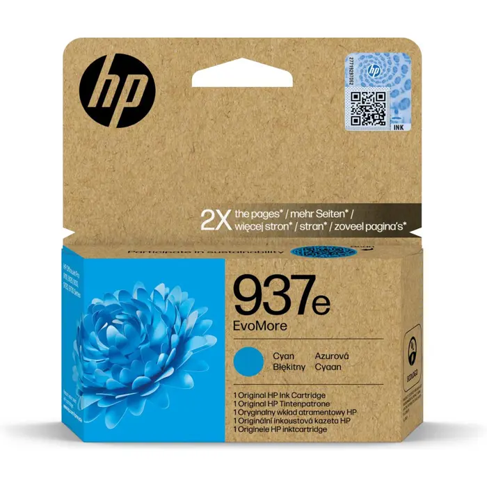 HP 937e     Cyan                Tintenpatrone EvoMore