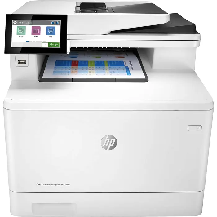 HP Color LaserJet Enterprise M480f MFP, multifunction printer (grey/black, USB, LAN, scan, copy, fax)