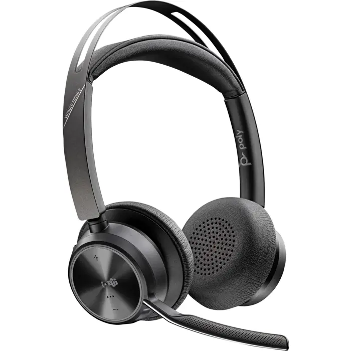 HP Poly Voyager Focus 2 USB-CC Headset (Microsoft Teams certified, USB-C/-A adapter, charging station)