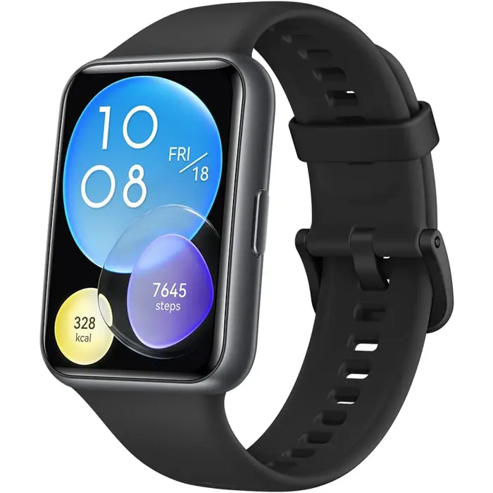 Huawei Watch FIT 2 Active Smartwatch (black, midnight black Silicone Strap)