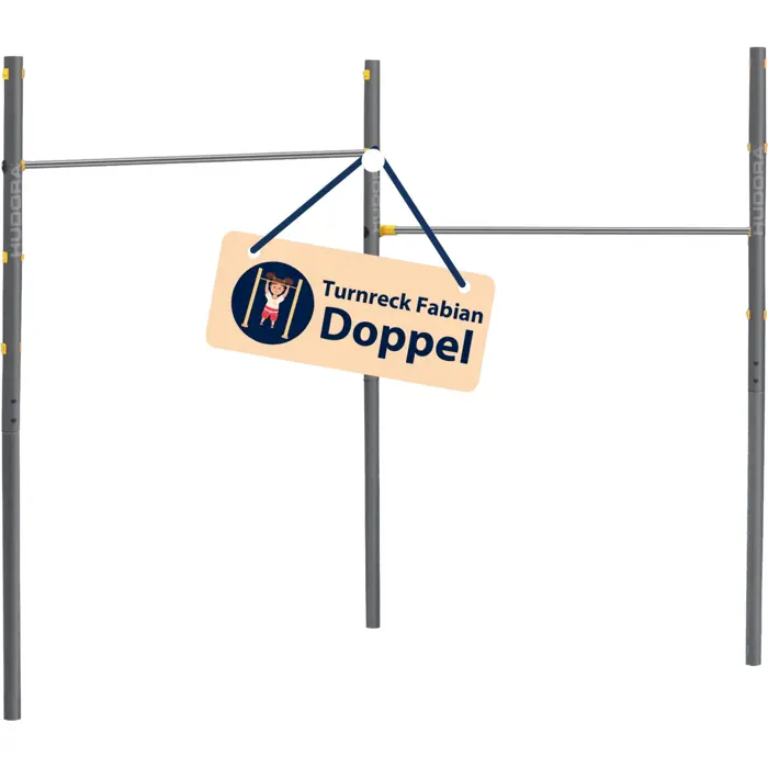 HUDORA Fabian Pro Double Gymnastic Bar, Fitness Equipment Grey